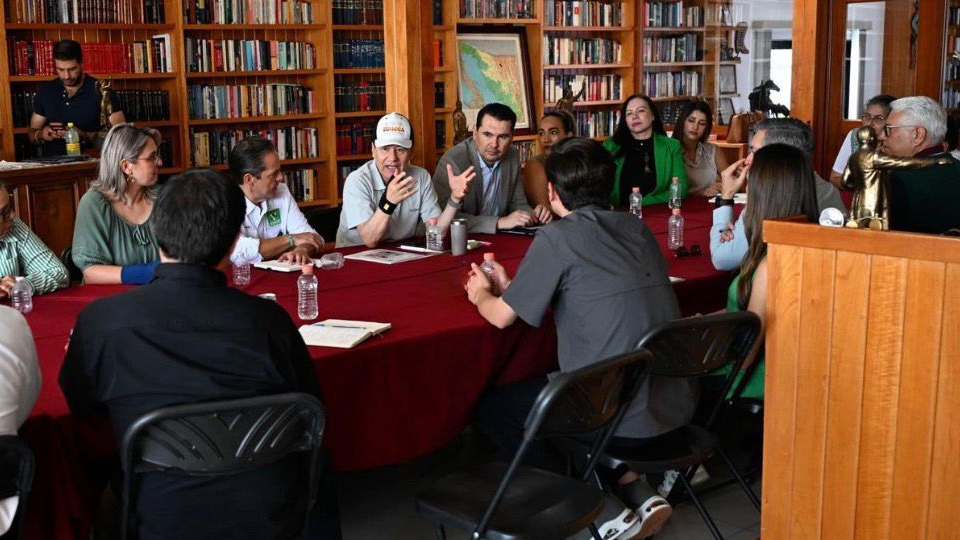 Omar Del Valle Colosio participa en reunión de trabajo del Partido Verde con gobernador Durazo