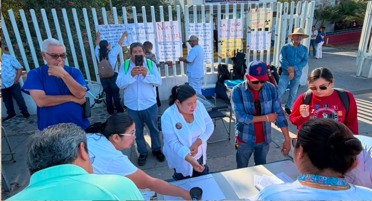 Protestan suplentes de hospital del ISSSTE en Hermosillo por falta del pago salarial