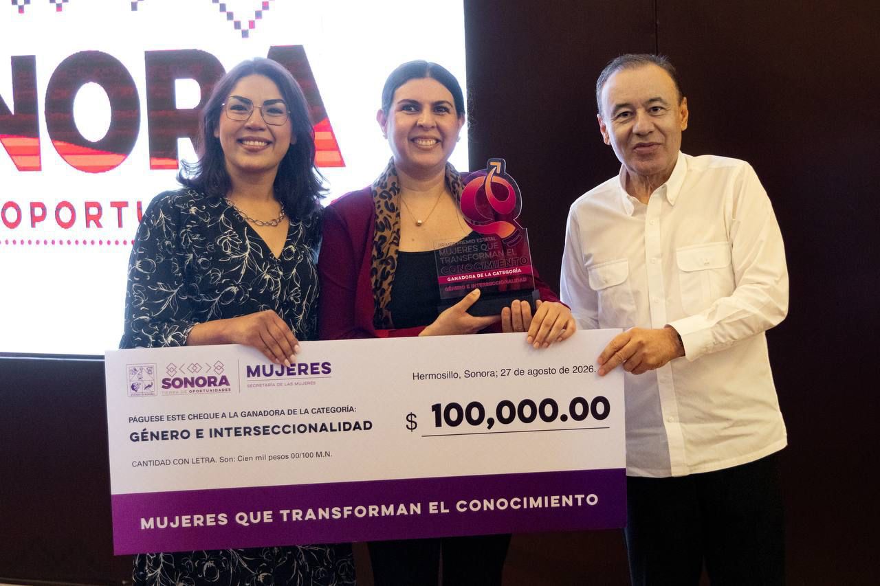 Reconoce Durazo a tres mujeres investigadoras por transformar Sonora desde la ciencia