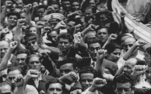 Refugiados españoles llegando a México
