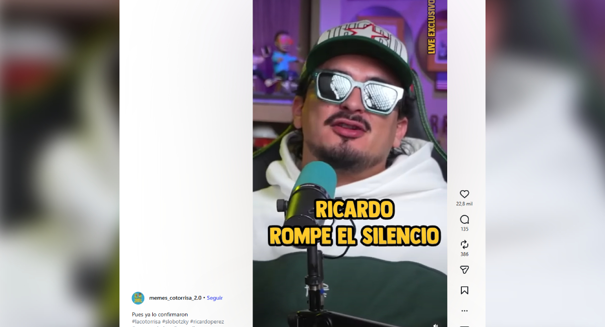 Ricardo Pérez rompe el silencio de su separación