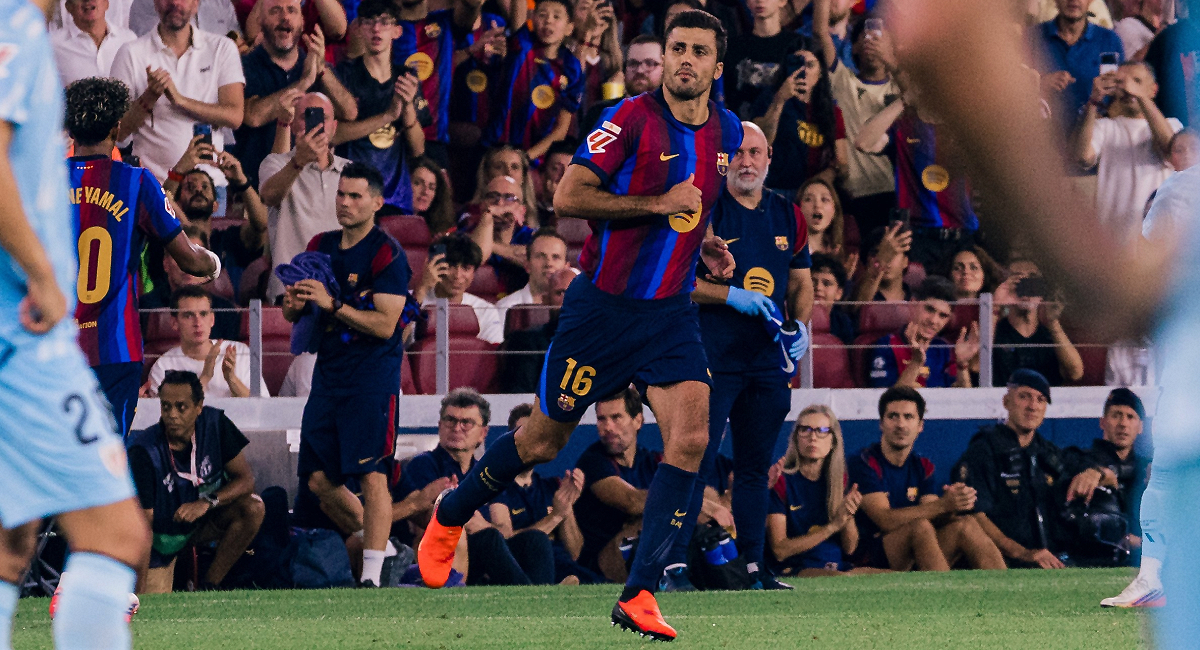 Rodri hizo su presentación en el Camp Nou y el Barcelona venció al Athletic Club para colocarse líder de LaLiga 2026-2027