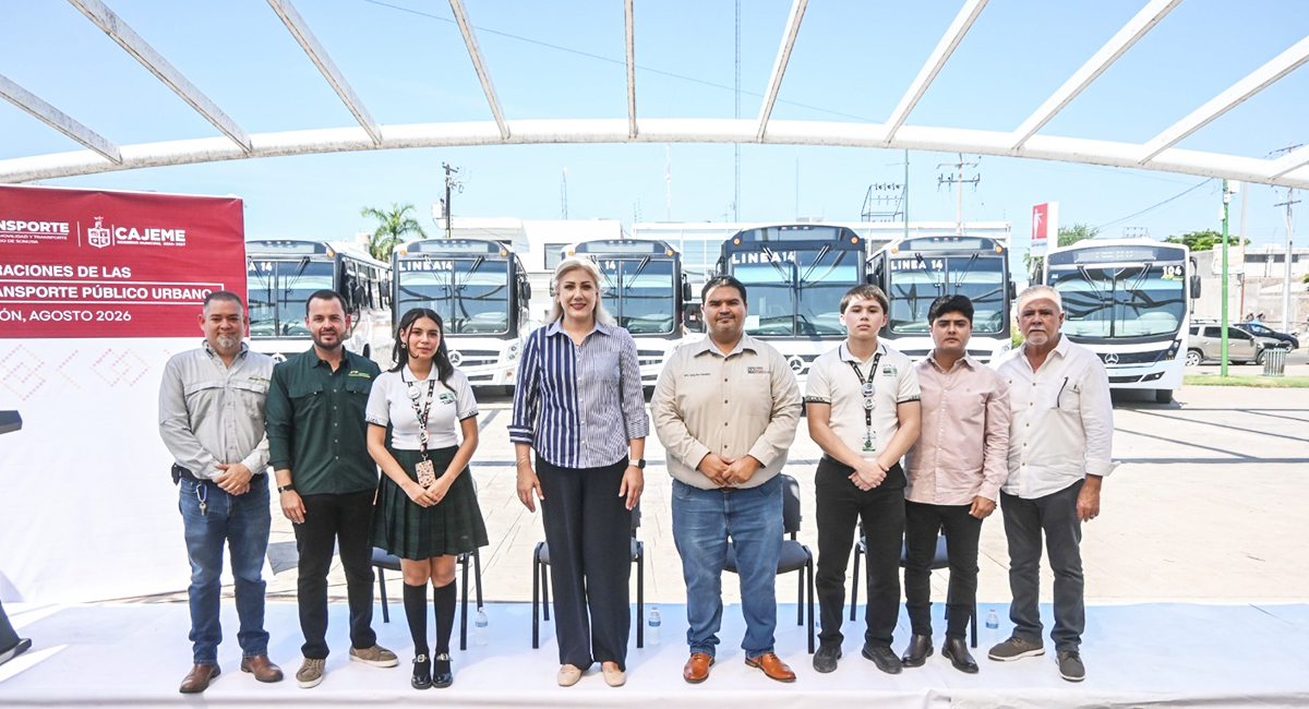Siete nuevas unidades fortalecen el transporte público y reactivan la ruta 14 en Cajeme