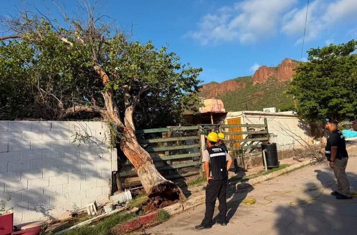 Tormenta deja sin luz a sectores y comunidades rurales de Guaymas y Empalme