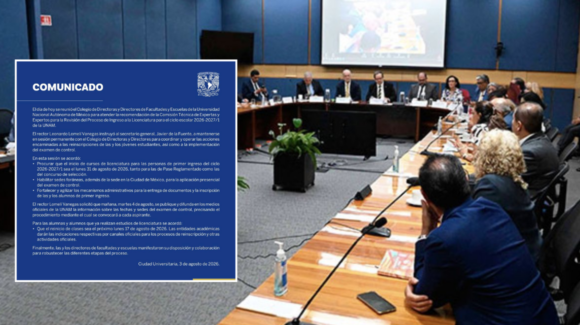 UNAM anunciará este martes 4 de agosto fecha del nuevo examen de ingreso a licenciatura 2026