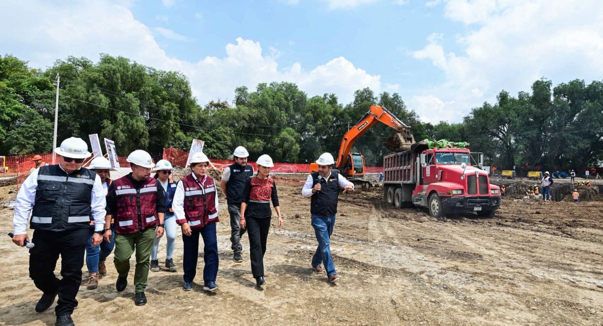 Sheinbaum supervisa planta de agua en Cuautitlán Izcalli