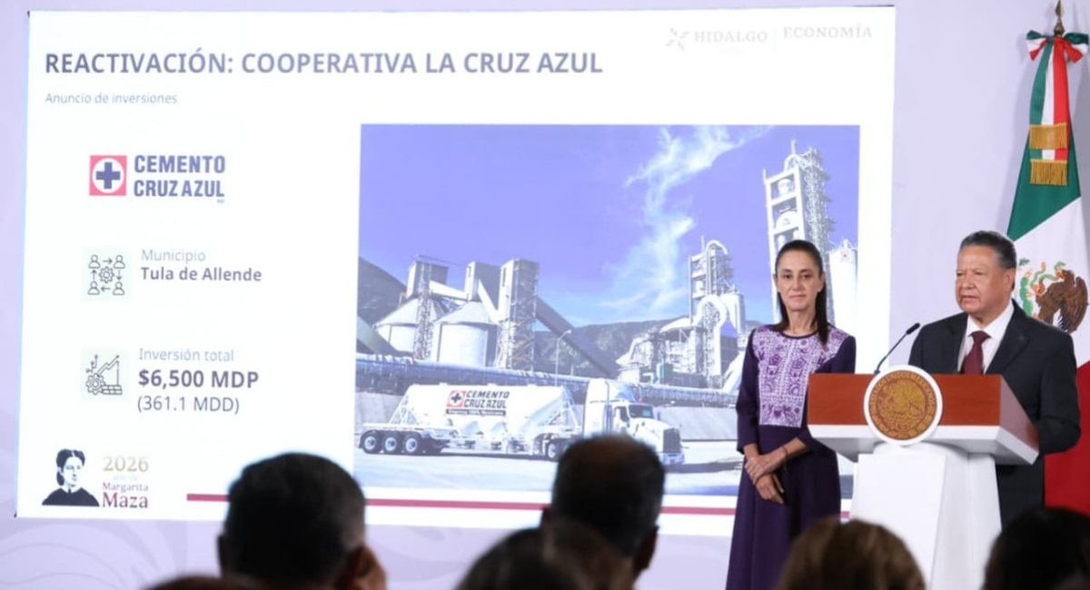Sheinbaum anuncia la reactivación de la planta de Cruz Azul en Hidalgo