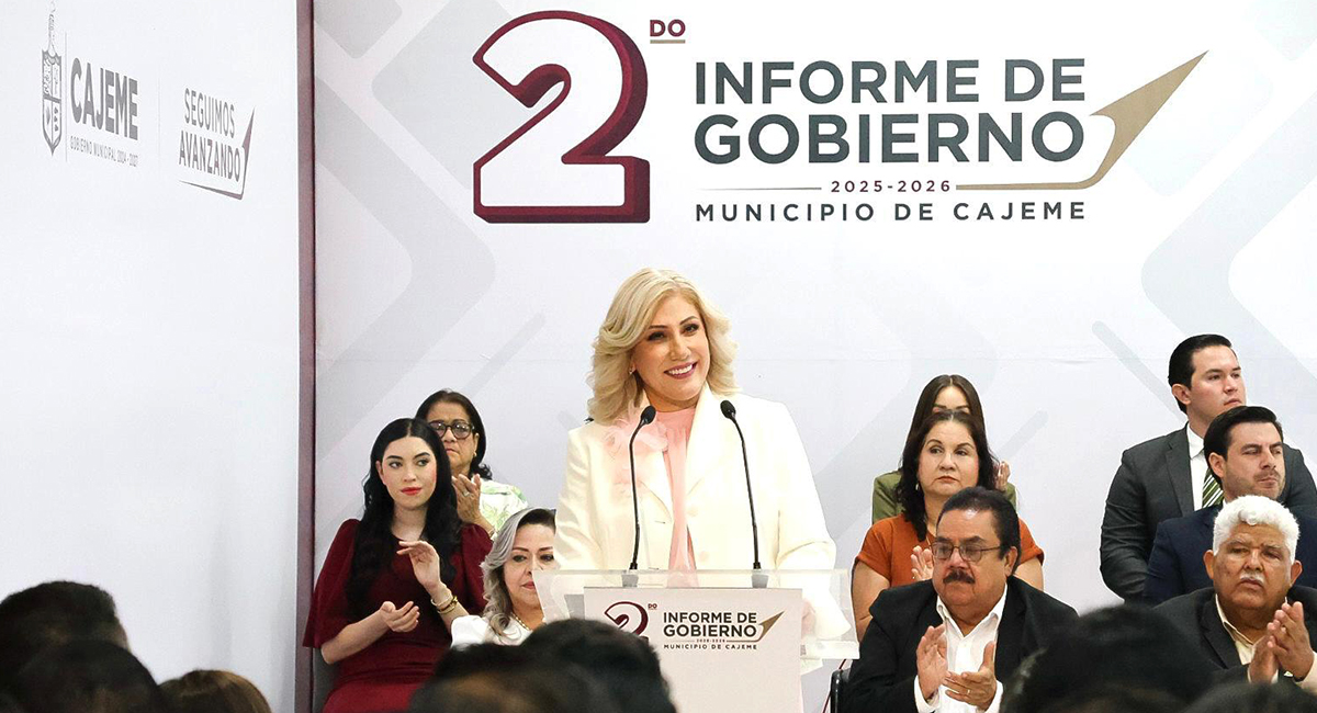 Alcaldesa destaca inversión, obra pública y seguridad durante Segundo Informe de Cajeme