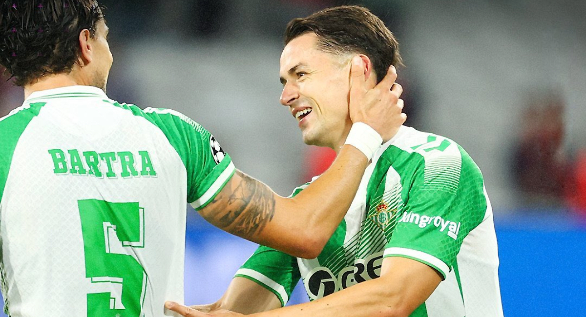 Álvaro Fidalgo sumó sus primeros minutos en Champions League, ingresando de cambio en la victoria del Real Betis sobre el Lille