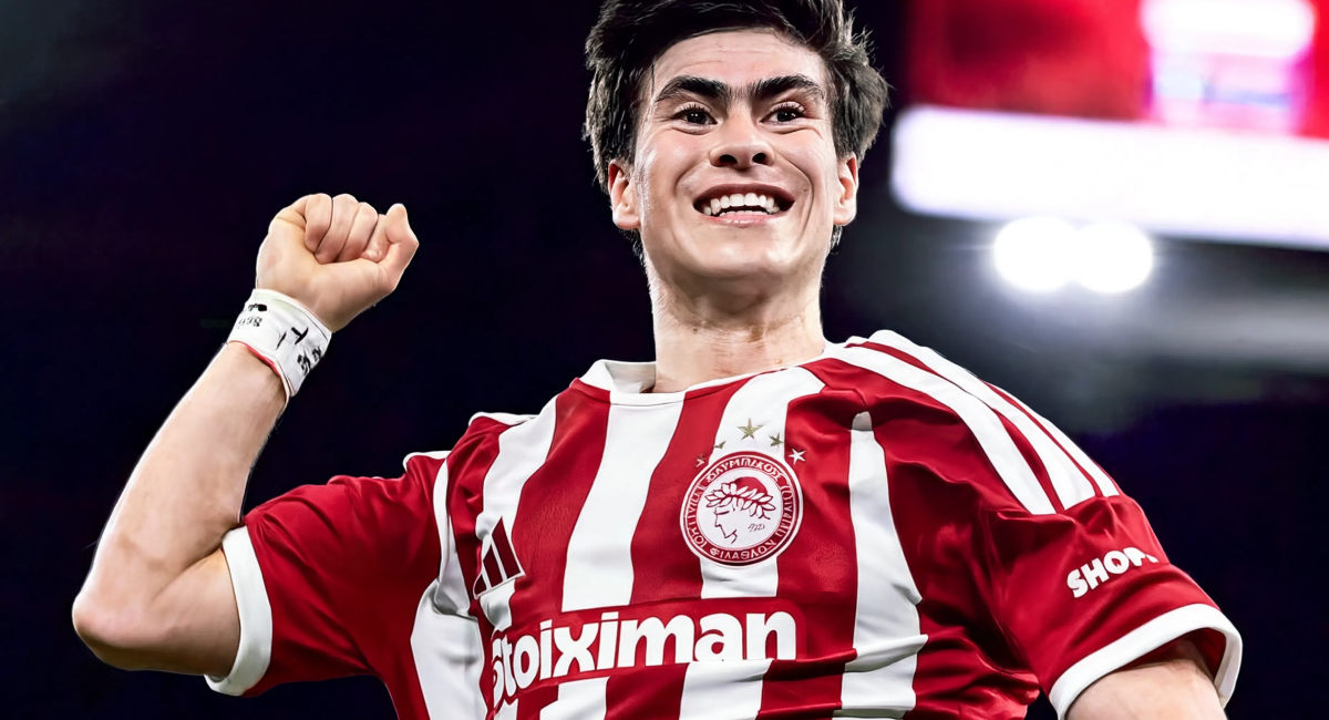 Armando González marcó su primer doblete en Europa al comandar la ofensiva del Olympiacos sobre el Volos en la Copa de Grecia