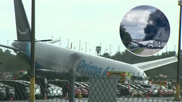 (VIDEOS) Avión de Amazon se estrella en aeropuerto de Miami; hay cinco muertos