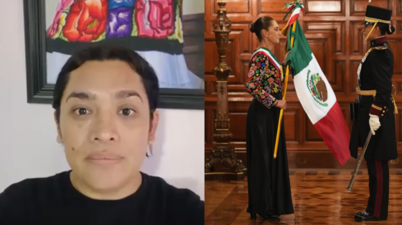 Balean casa de Elvis Guerra, diseñador del vestido de Sheinbaum, en Juchitán