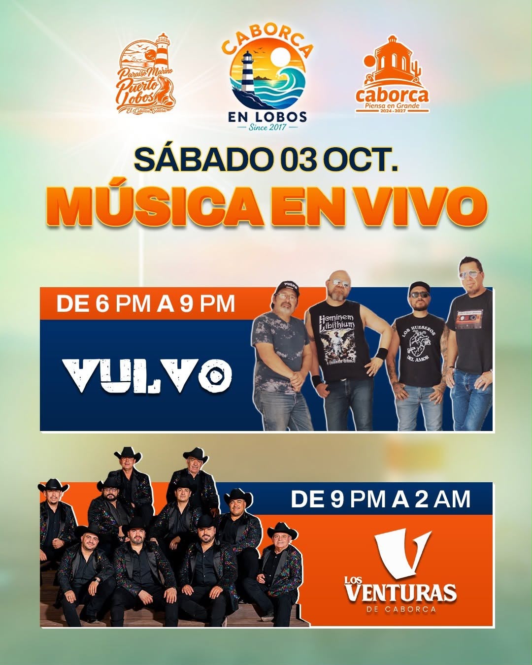 Caborca en Lobos 2026 música en vivo y actividades familiares en Puerto Lobos