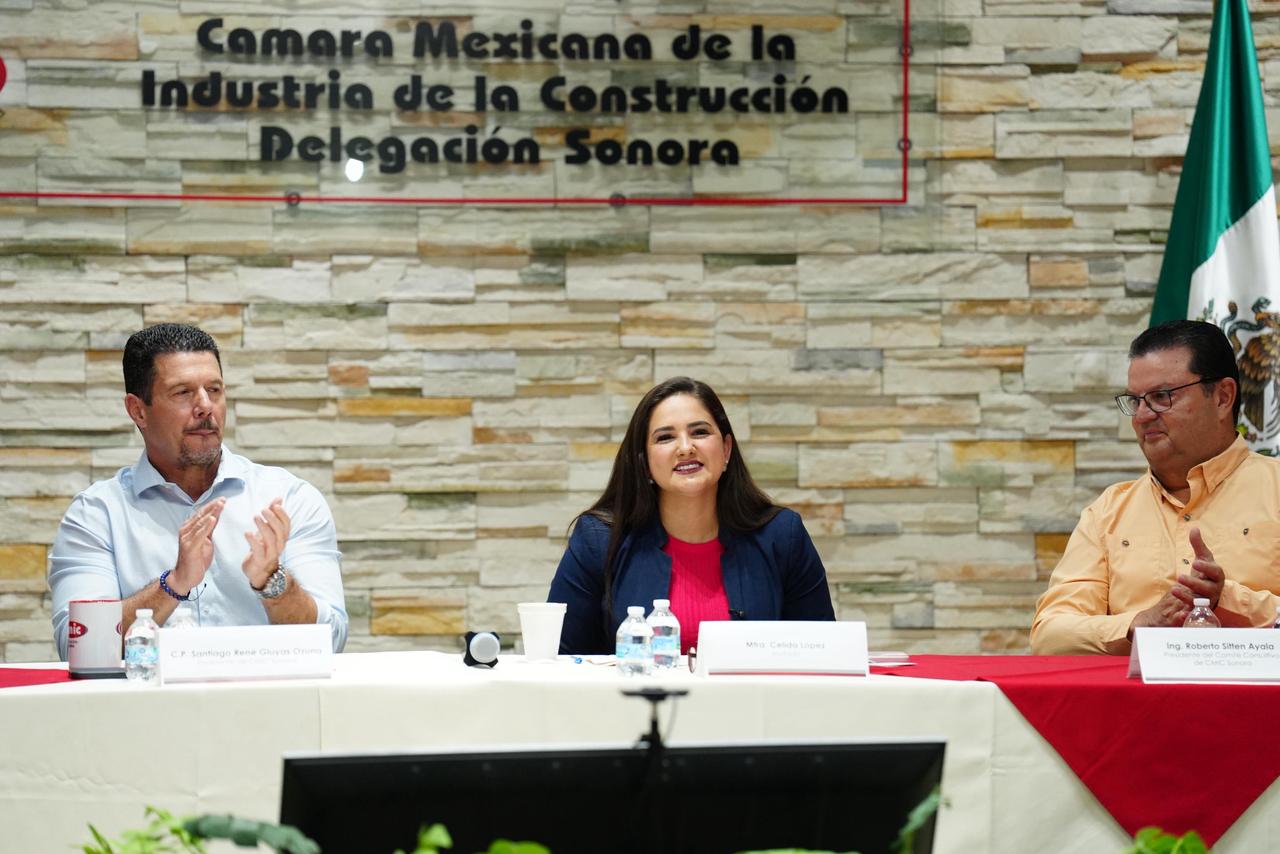 Celida López destaca a constructores como aliados para transformar Sonora