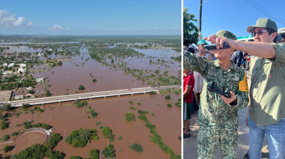 Comunidades rurales de Navojoa terminan bajo el agua, autoridades rescatan a damnificados
