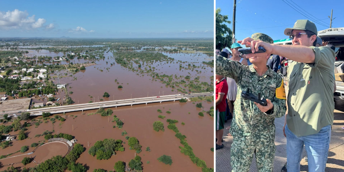 Comunidades rurales de Navojoa terminan bajo el agua, autoridades rescatan a damnificados