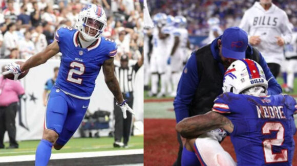 ¿Josh Allen se queda sin su receptor estrella? DJ Moore se lesiona Buffalo Bills vs Detroit Lions: VIDEO