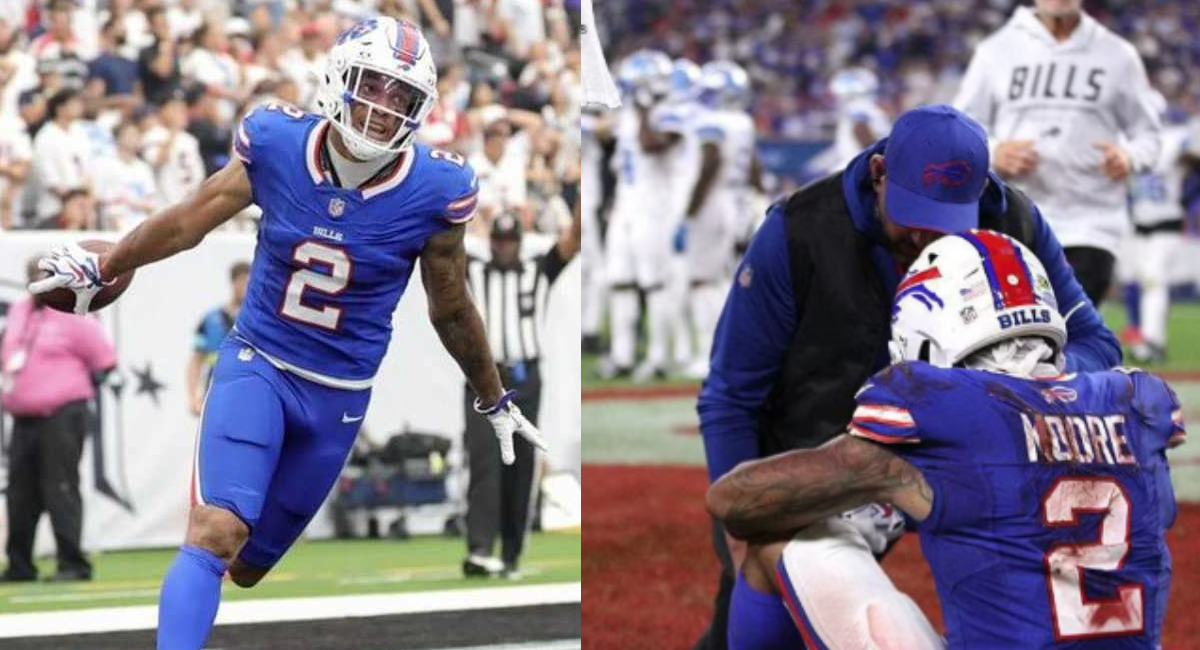 DJ Moore sufre terrible lesión en el hombro en el Detroit Lions vs Buffalo Bills y ¿Josh Allen se quedará sin su receptor estrella?