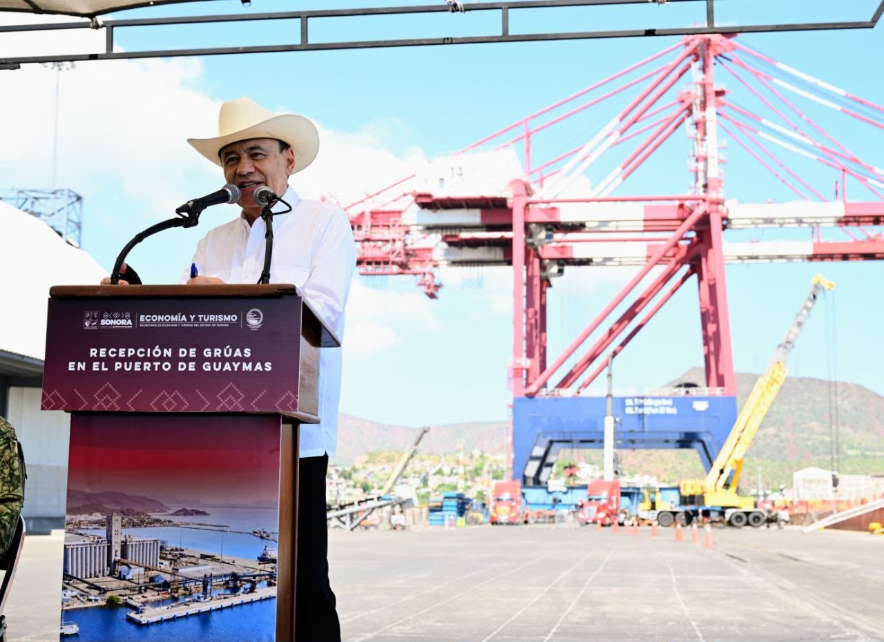 Durazo arranca nueva etapa en el Puerto de Guaymas para el comercio exterior con ampliación y equipo