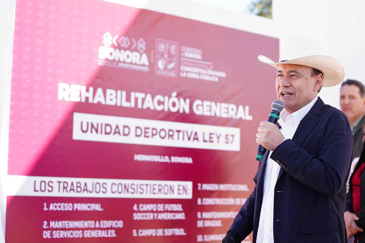 Durazo destina 300 mdp a infraestructura social y deportiva en Sonora
