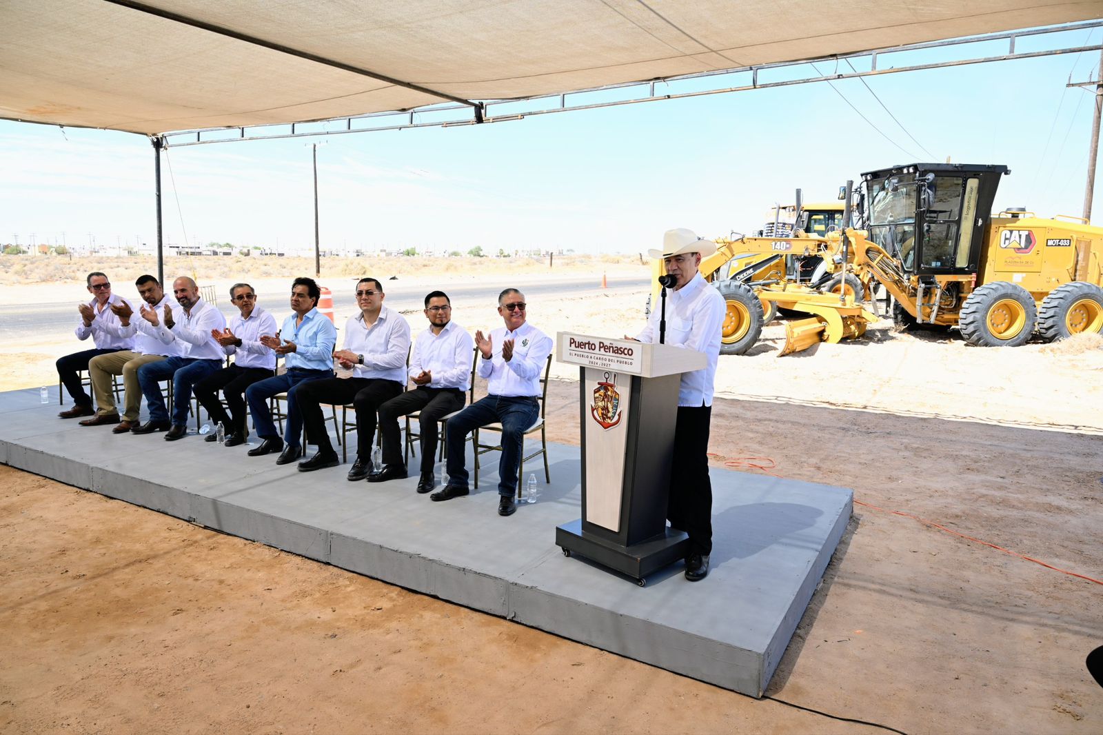 Durazo y Sheinbaum arrancan modernización de carretera Sonoyta-Peñasco