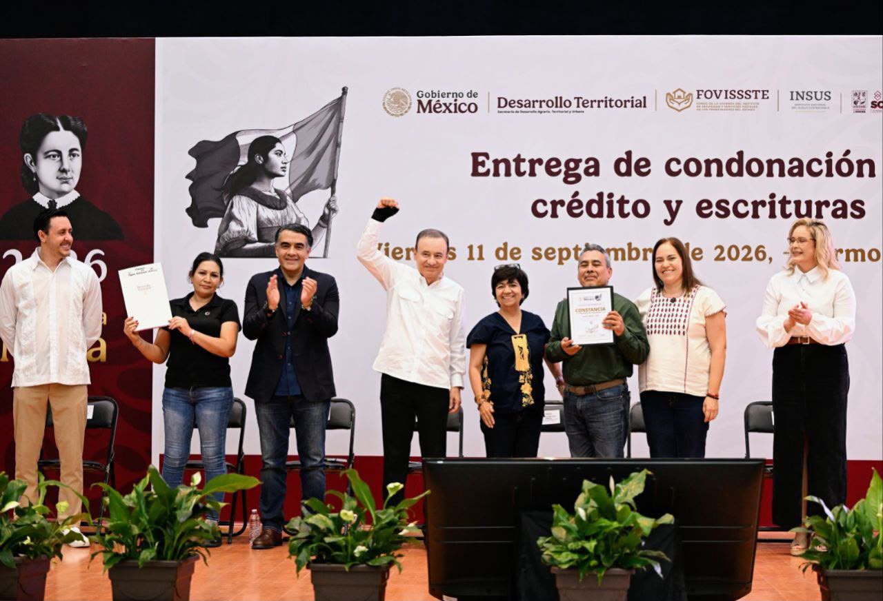 Durazo y Sheinbaum impulsan regularización patrimonial con más de 39 mil escrituras en Sonora