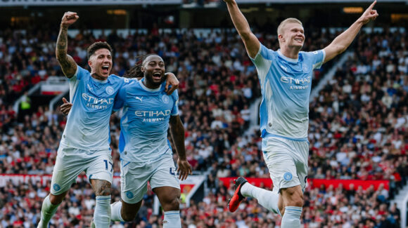 Manchester City vence al United en la Premier League; Erling Haaland pinta al Old Trafford de azul