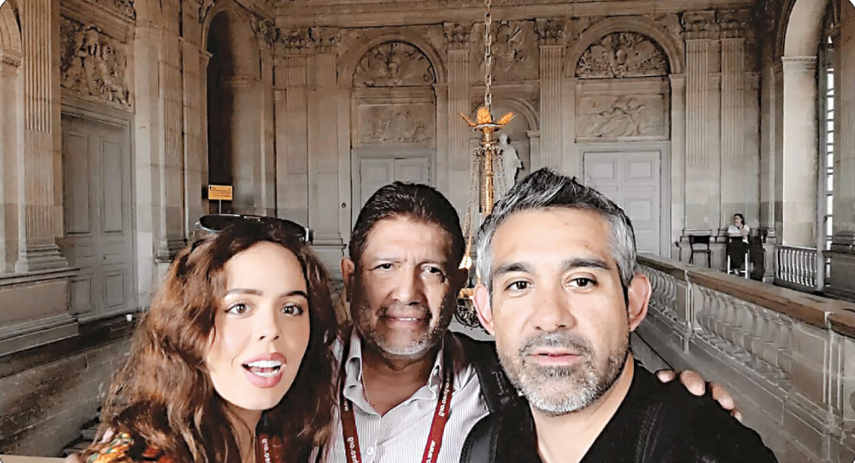 Eva Daniela, Juan Osorio y Rafael Portillo en su viaje a Europa