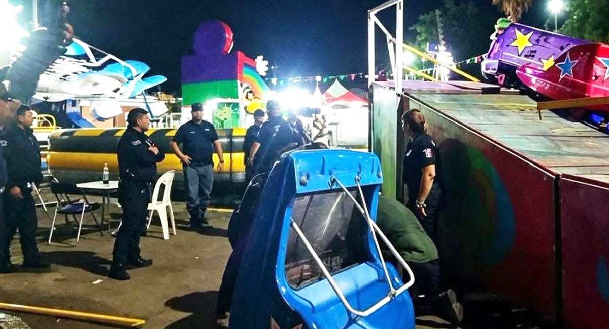 FGJES abre investigación por falla en juego mecánico que dejó a mujer lesionada en Huatabampo