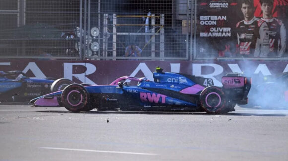 Colapinto recibe sanción de cinco puestos tras provocar choque con Gasly y Norris en el GP de Azerbaiyán
