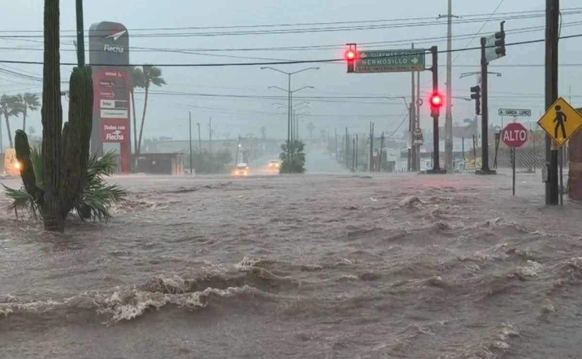 Guaymas y Empalme reciben fuerte impacto de huracán 'Polo'; reportan saldo blanco
