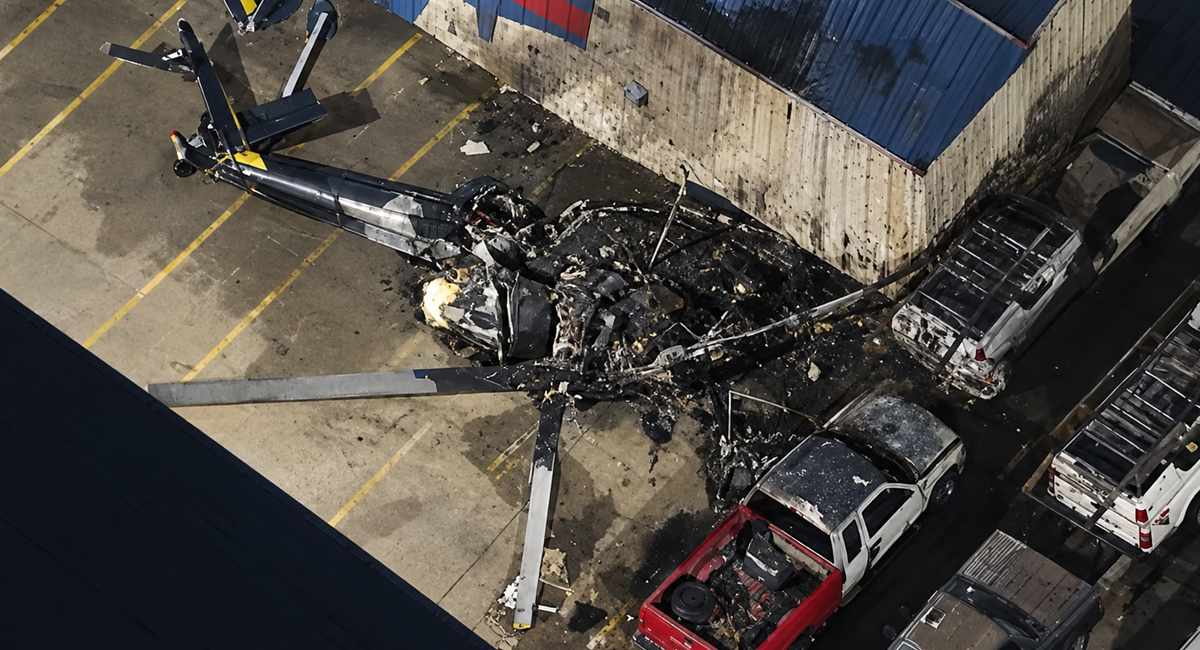 VIDEO: Helicóptero de noticias se desploma en Los Ángeles; hay al menos tres muertos y un herido