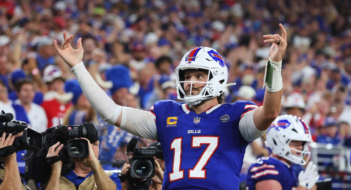 Josh Allen brilló en su nueva casa