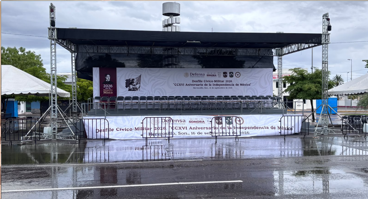 Por lluvia, cancelan el desfile de Independencia en Hermosillo