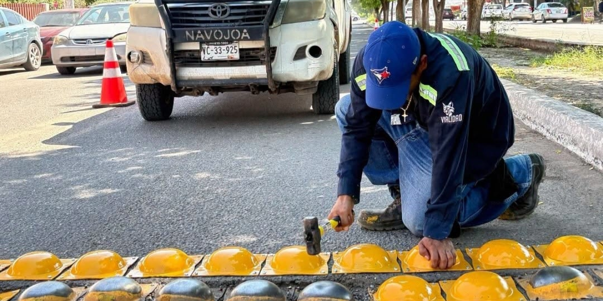 Refuerzan seguridad vial frente a la Unison Navojoa tras accidente