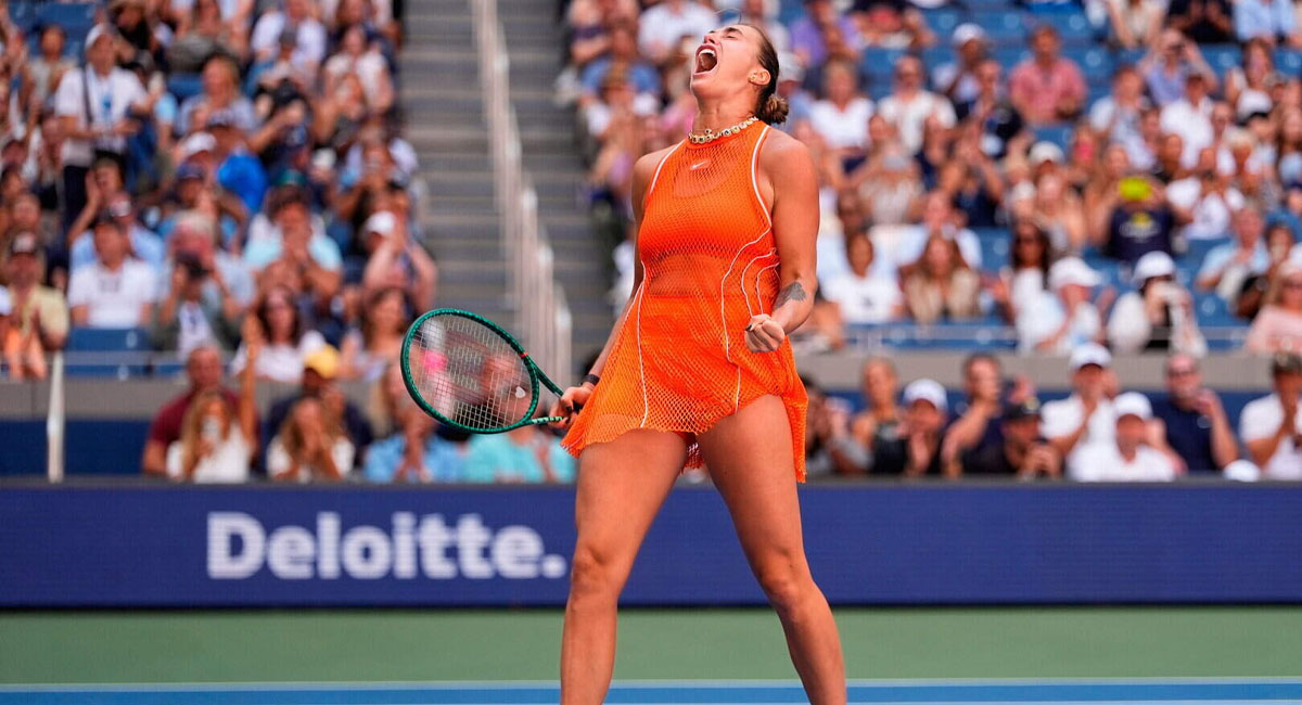 Sabalenka saca su frustración después de imponerse a Noskova en cuartos de final