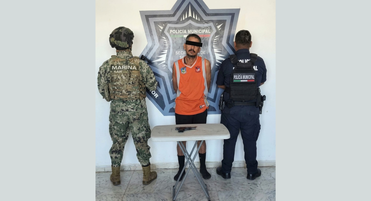 SSPM detiene a hombre armado tras reporte de presunta violencia familiar en Cajeme