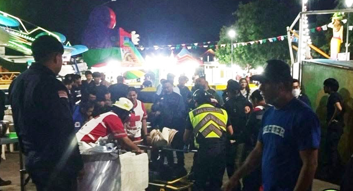 Salió proyectada: Falla en juego mecánico deja a mujer herida durante fiesta patria en Huatabampo
