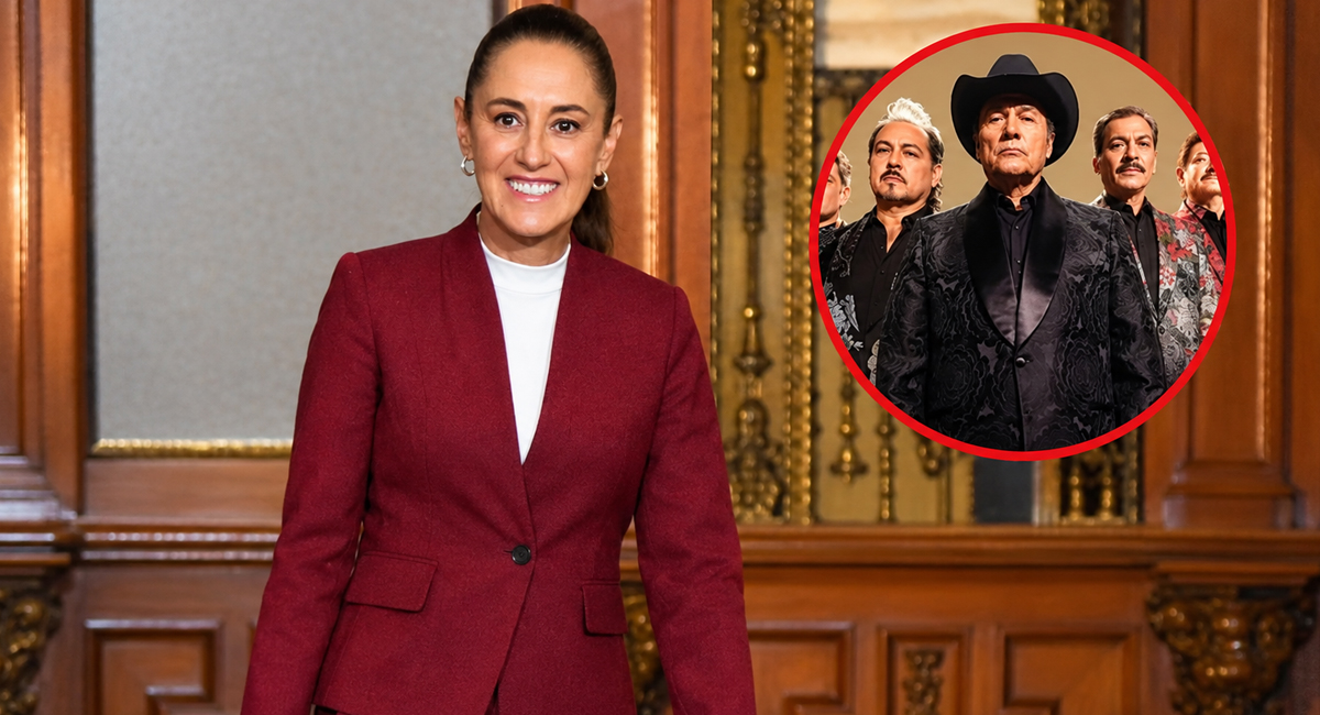 Sheinbaum recibe a Los Tigres del Norte en Palacio Nacional previo a su concierto gratis en CDMX