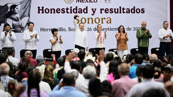 Sheinbaum y Durazo destacan avances en justicia social y obras para Sonora