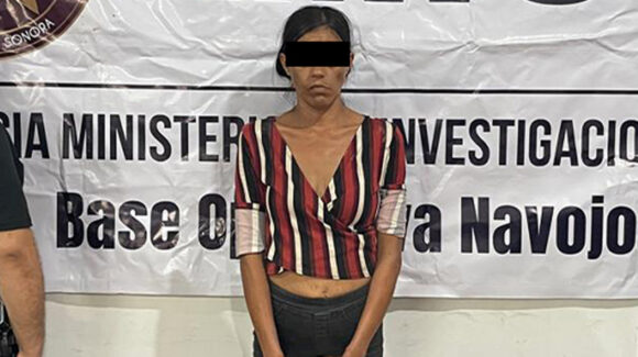 Sorprenden a mujer con 109 envoltorios de marihuana en Navojoa; intentó escapar pero fue detenida