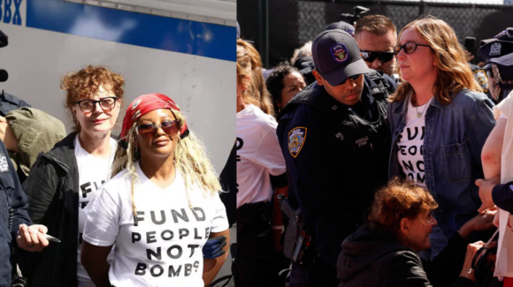 Susan Sarandon y Hannah Einbinder son detenidas durante protesta contra Netanyahu en NY
