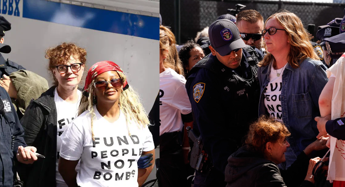 Susan Sarandon y Hannah Einbinder son detenidas durante protesta contra Netanyahu en NY