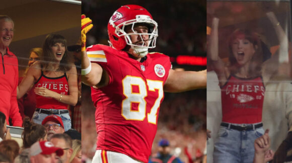 VIDEO: Taylor Swift se viraliza por inusual festejo por touch down de Travis Kelce ante Indianapolis Colts