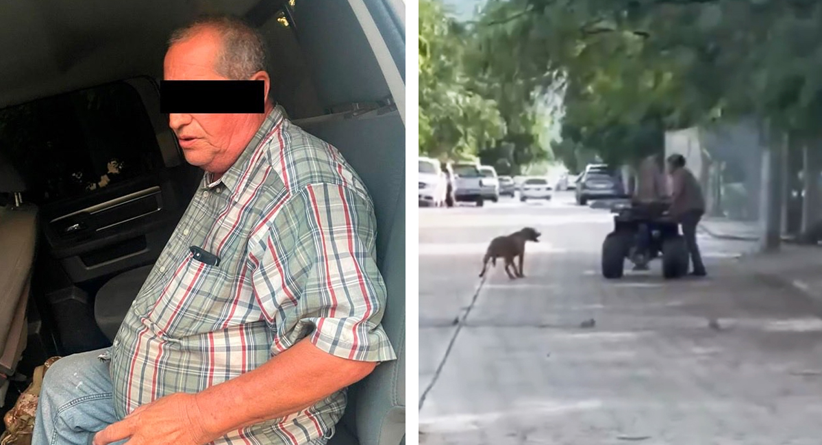 VIDEO: Cae adulto mayor captado mientras arrastraba a un perro amarrado a cuatrimoto en Sonora
