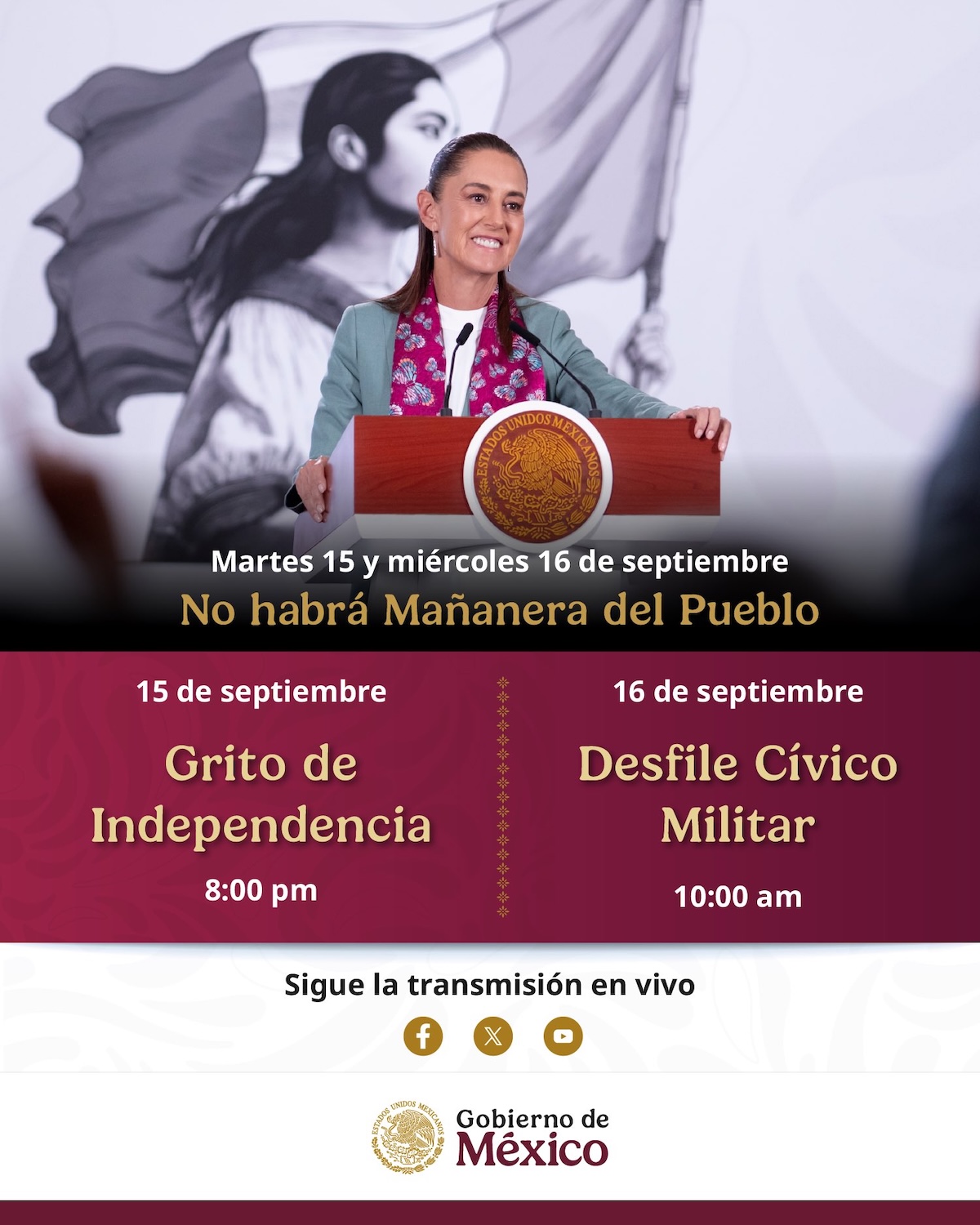 Desfile del 16 de septiembre: Hora, ruta y transmisión en vivo