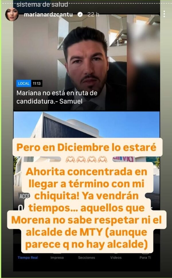 ¿Mariana Rodríguez buscará la gubernatura de Nuevo León en 2027 Esto dijo sobre diciembre