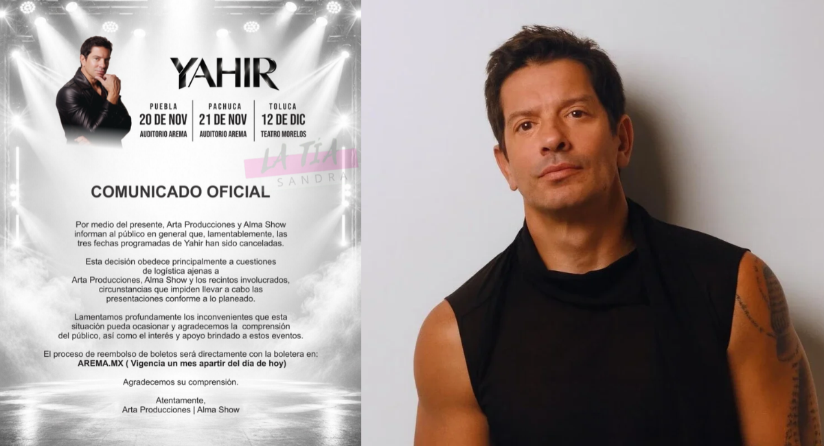 ¿Se queda sin fans Yahir cancela tres conciertos en México tras salir de 'La Casa de los Famosos 2026'