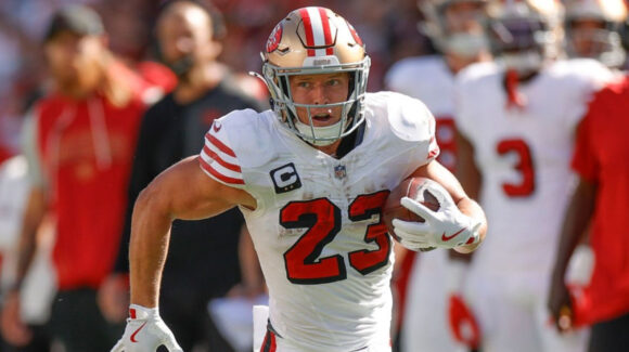 49ers pierden a su estrella e invicto: Christian McCaffrey se lesiona vs Atlanta; ¿queda fuera de temporada?