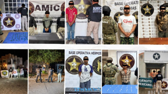 AMIC cumple con 31 cateos en Sonora en solo 3 días; aseguró a 18 personas y 742 envoltorios de droga